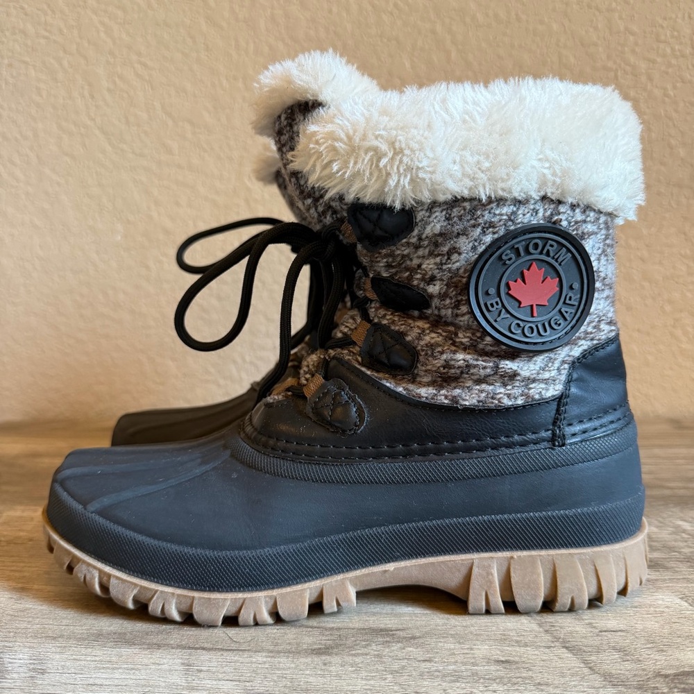 Storm by Cougar Cabin Waterproof Winter Boots Women’s Size 7 Faux Fur - Picture 2 of 11
